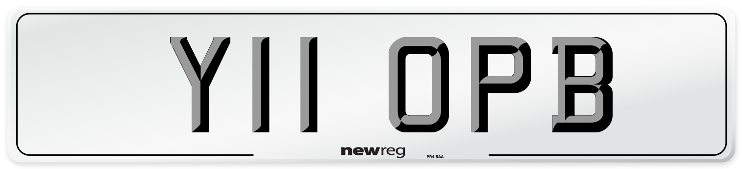 Y11 OPB Number Plate from New Reg